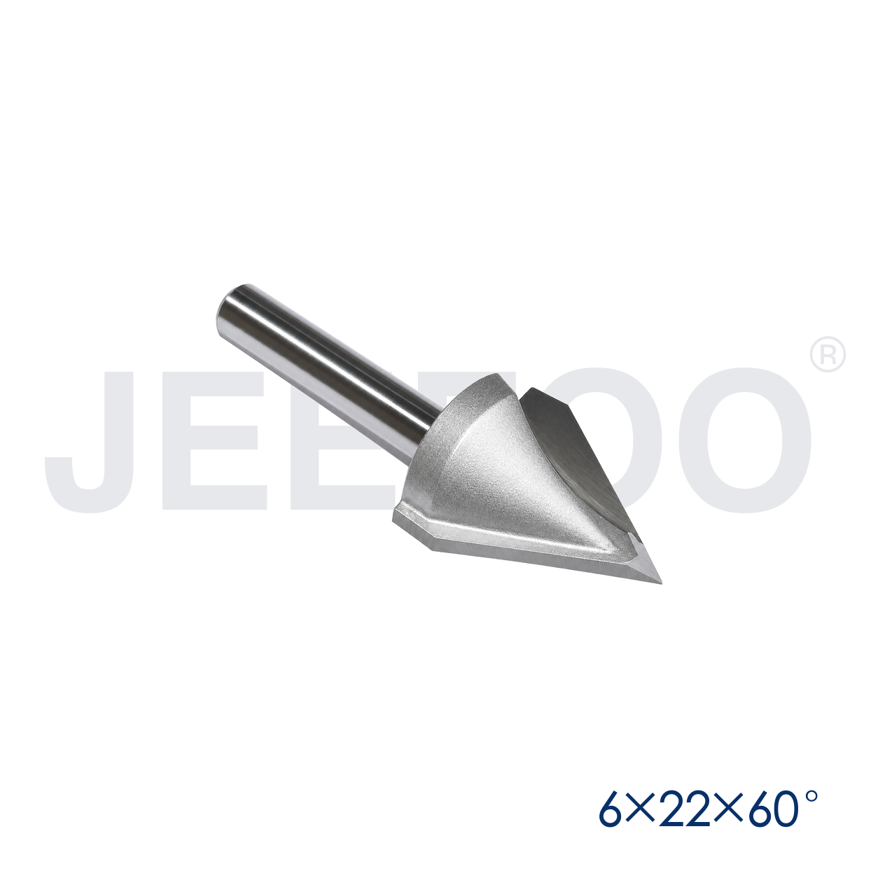 6x22x60D woodworking V groove router bit detail
