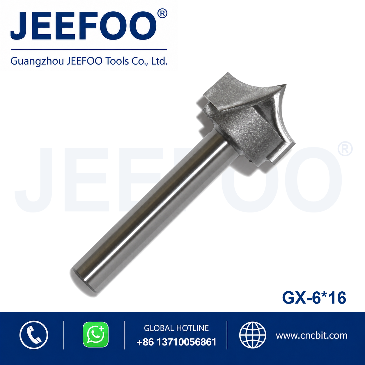 6x16 Tungsten Carbide Needle Nose Cutter for CNC woodworking
