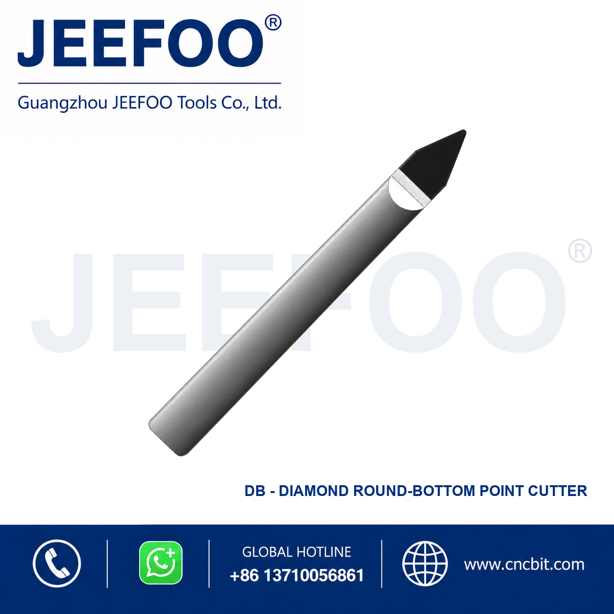 Diamond Radiused Bottom Engraving Cutter for Stone Carving