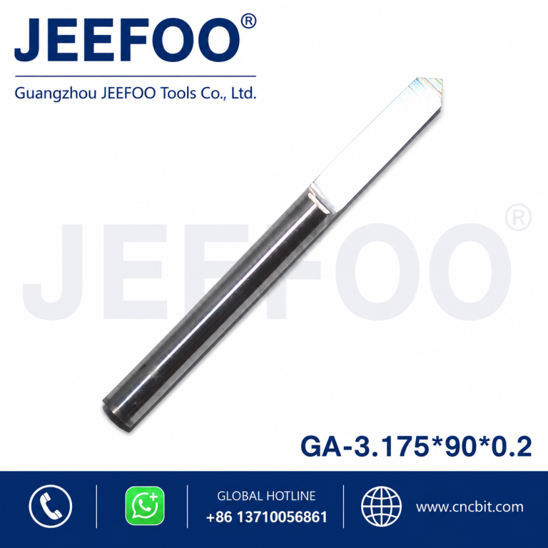 3.175*90degree*0.2Flat Bottom Wood Engraving Router Bits, Sharp Solid Carbide Tool on 3D Woodworking Relief Machining product image