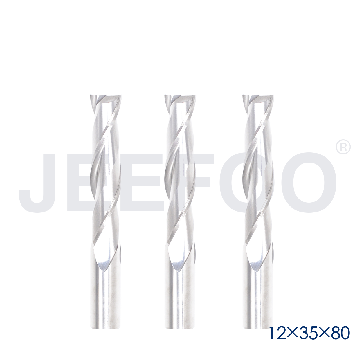 12x35Hx80L Two Spiral Flute Bits solid carbide end mill