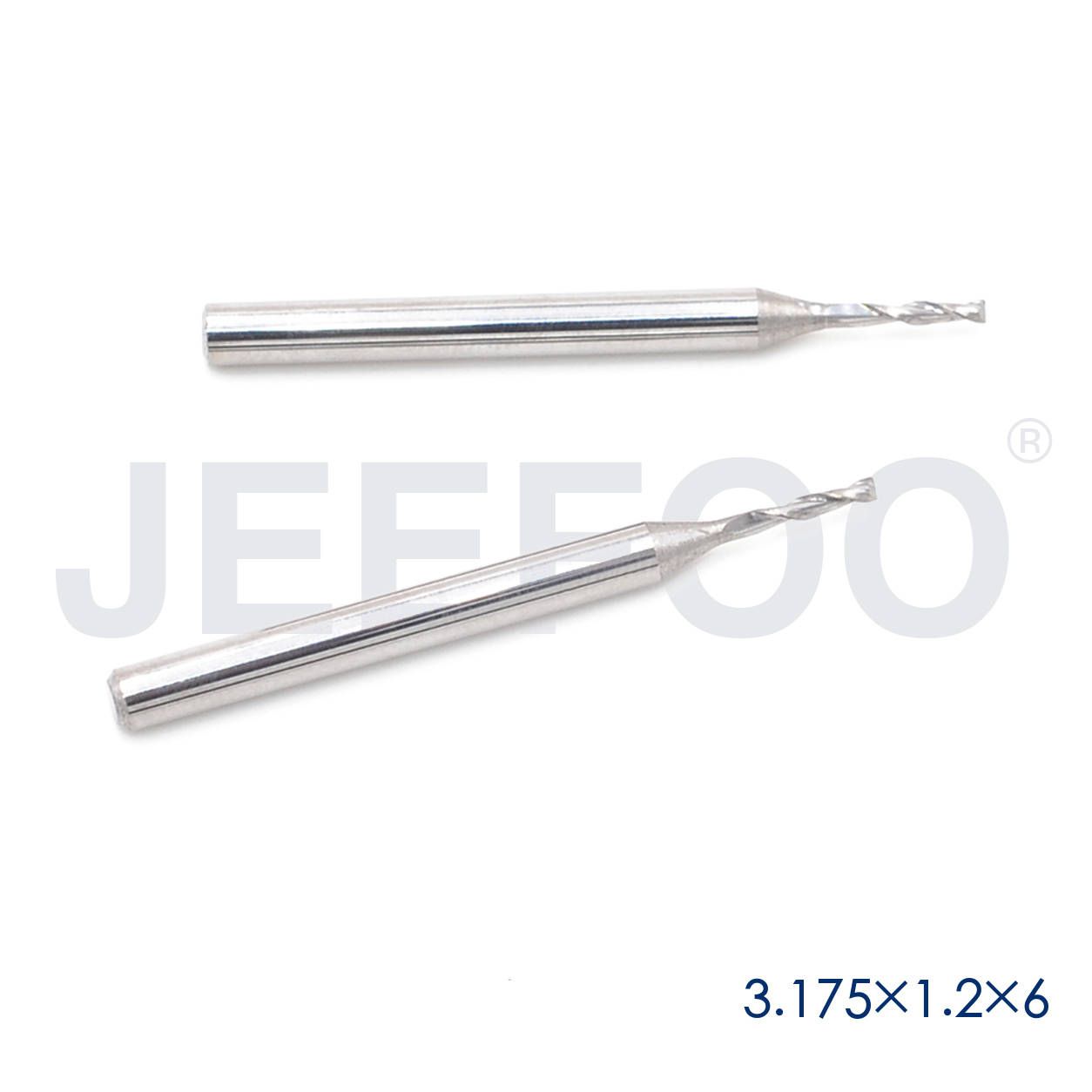 3.175x1.2x6 double flute CNC cutting tool