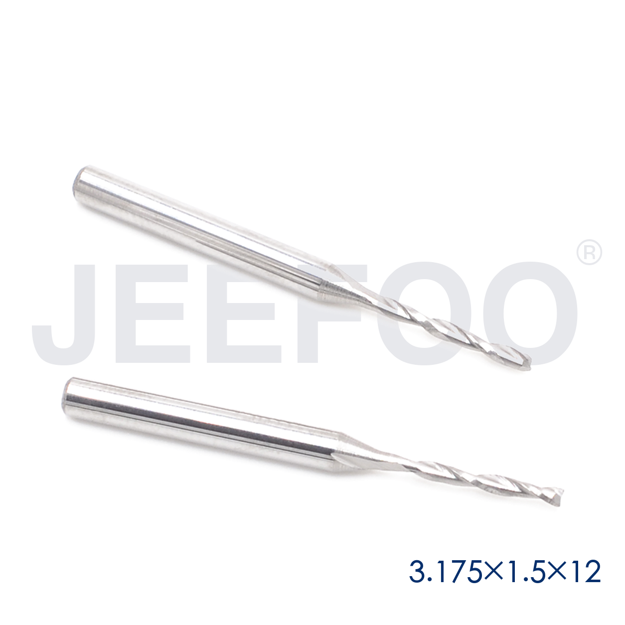 3.175x1.5x12 double flute CNC cutting tool