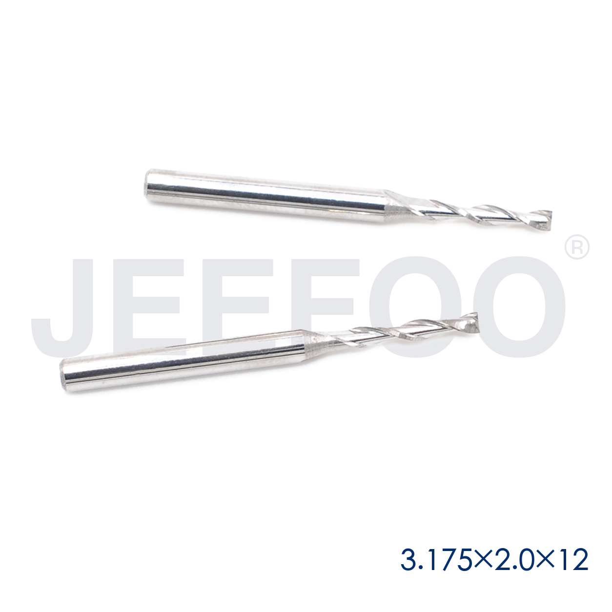 3.175x2.0x12 double flute CNC cutting tool