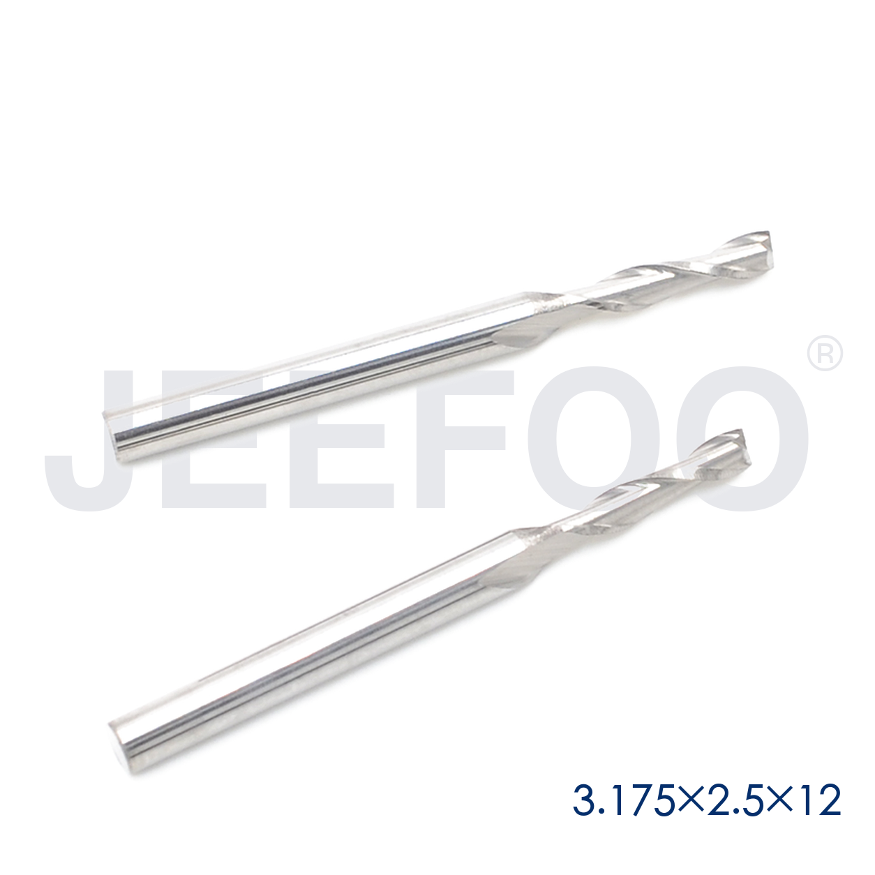3.175x2.5x12 double flute CNC cutting tool