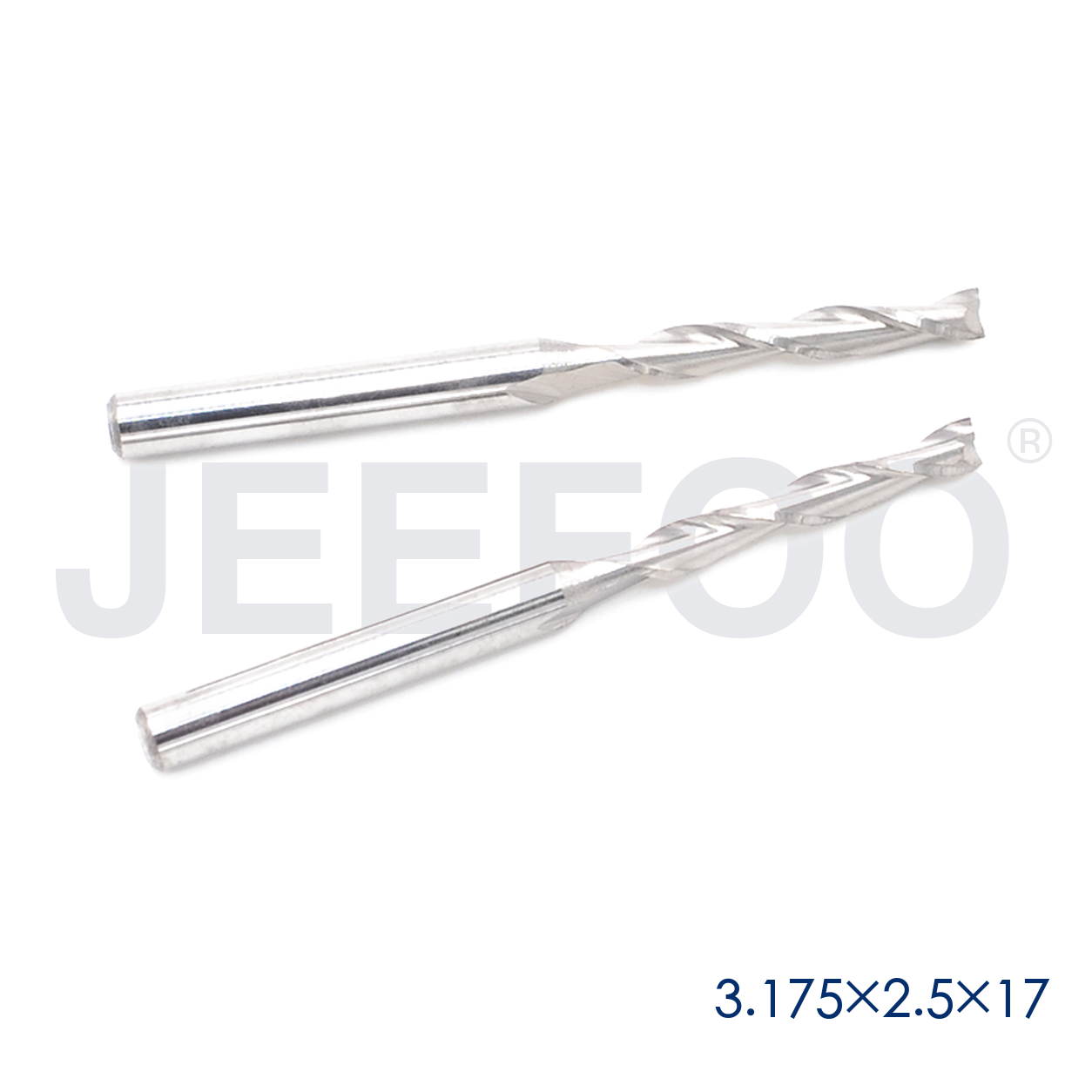 3.175x2.5x17 double flute CNC cutting tool