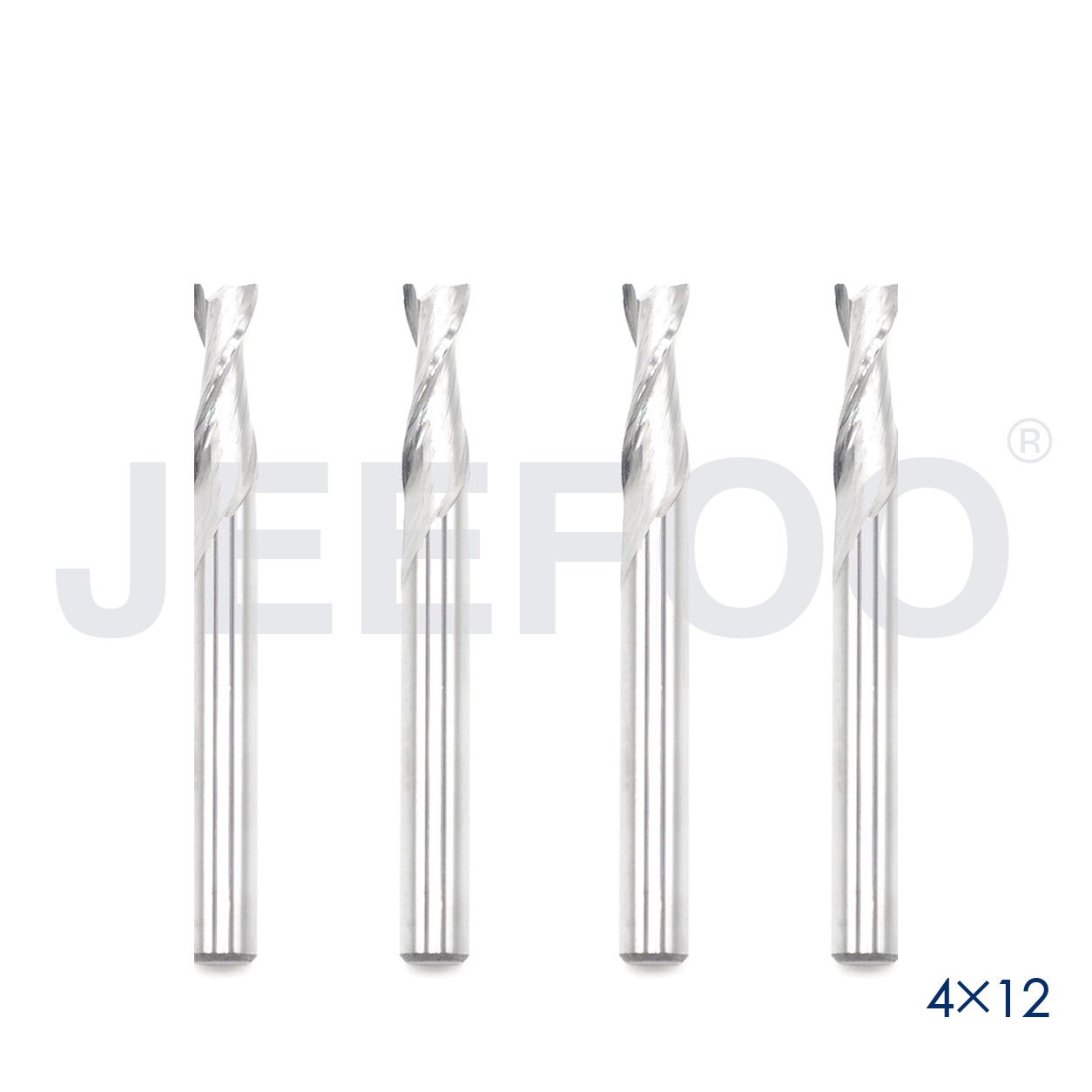 4x12 Two Spiral Flute Bits solid carbide end mill