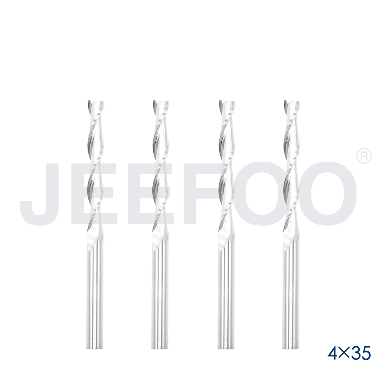 4x35 Two Spiral Flute Bits solid carbide end mill