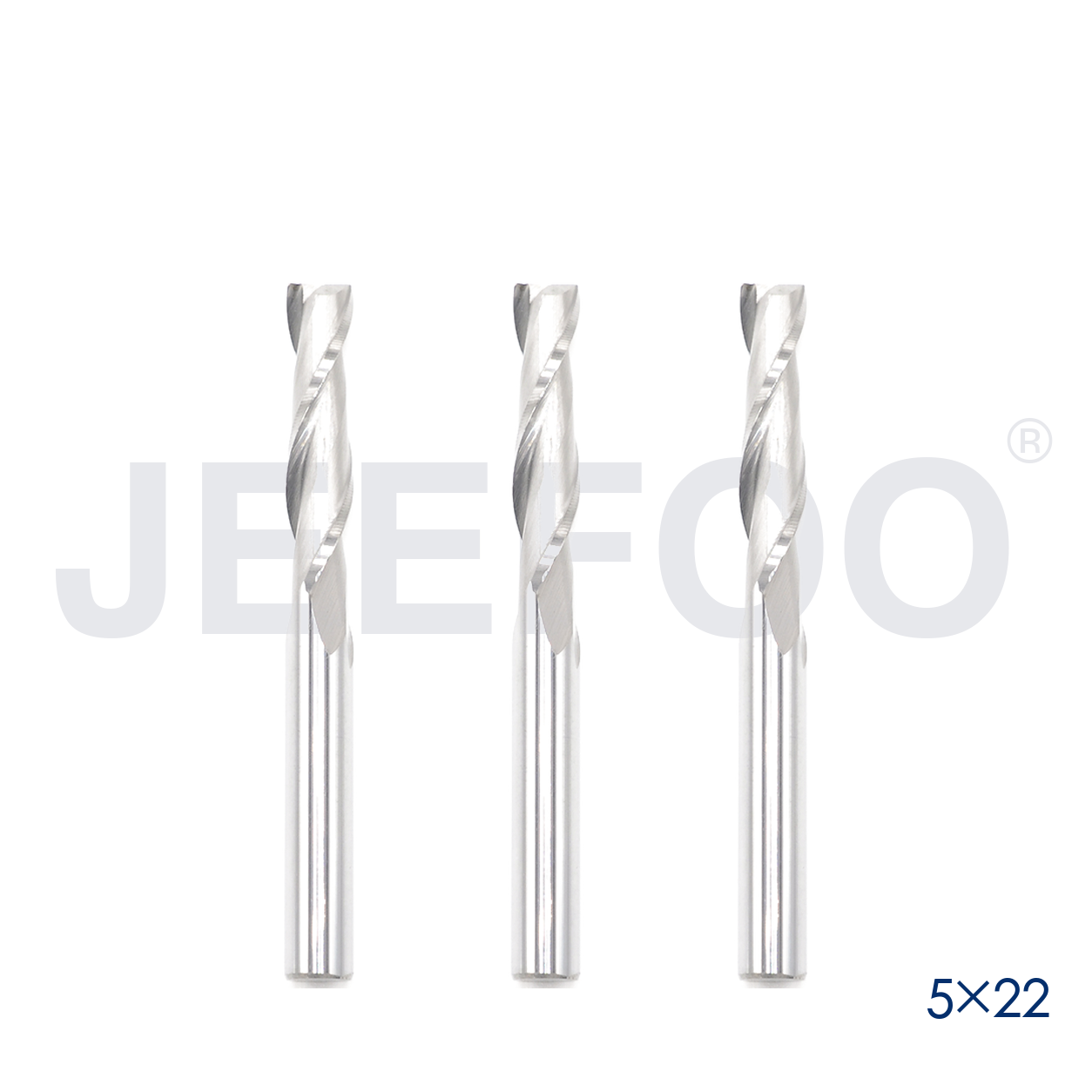 5x22 Two Spiral Flute Bits solid carbide end mill