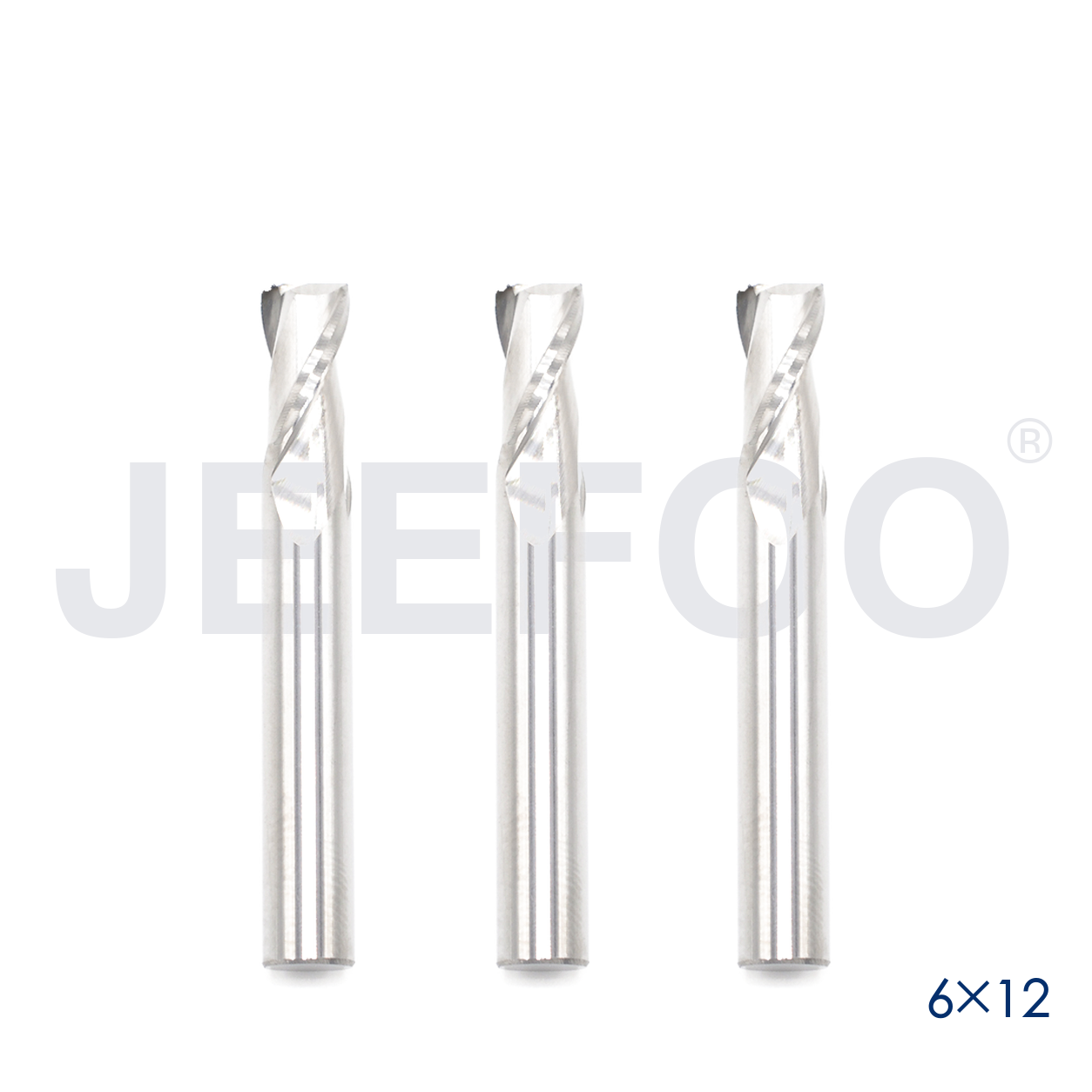 6x12 Two Spiral Flute Bits solid carbide end mill