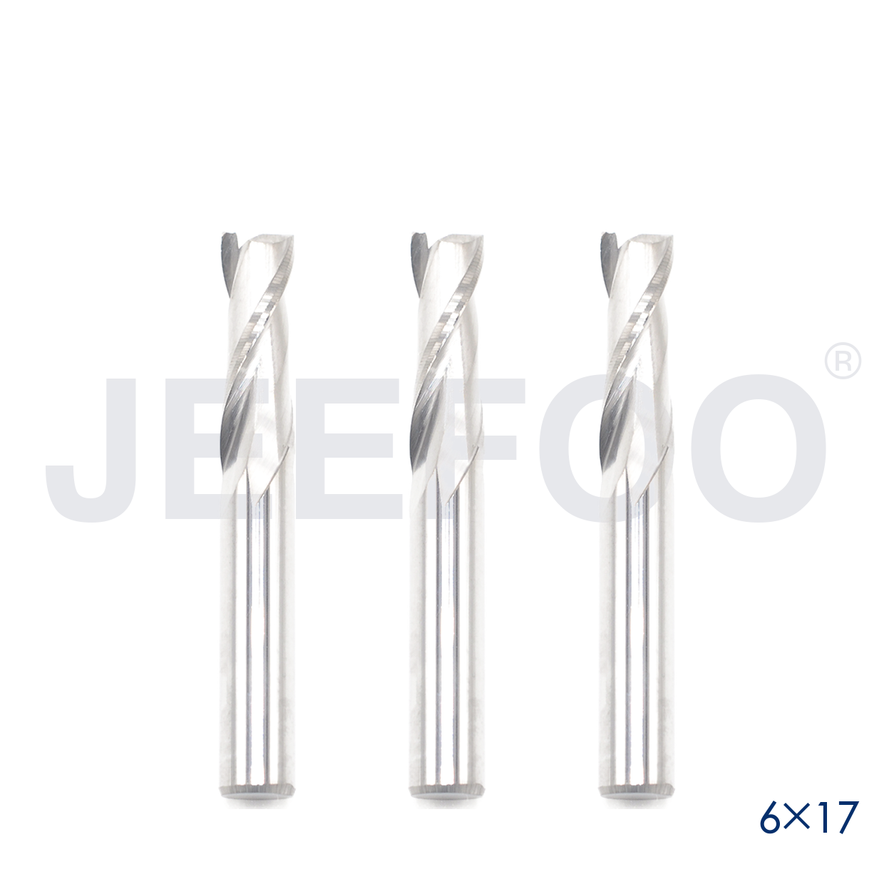 6x17 Two Spiral Flute Bits solid carbide end mill
