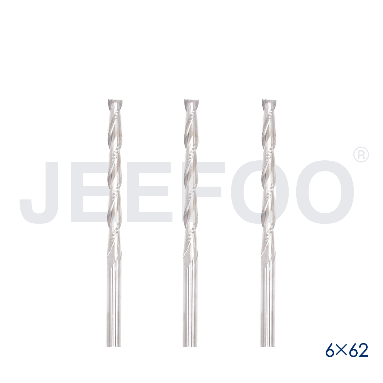 6x62 Two Spiral Flute Bits solid carbide end mill