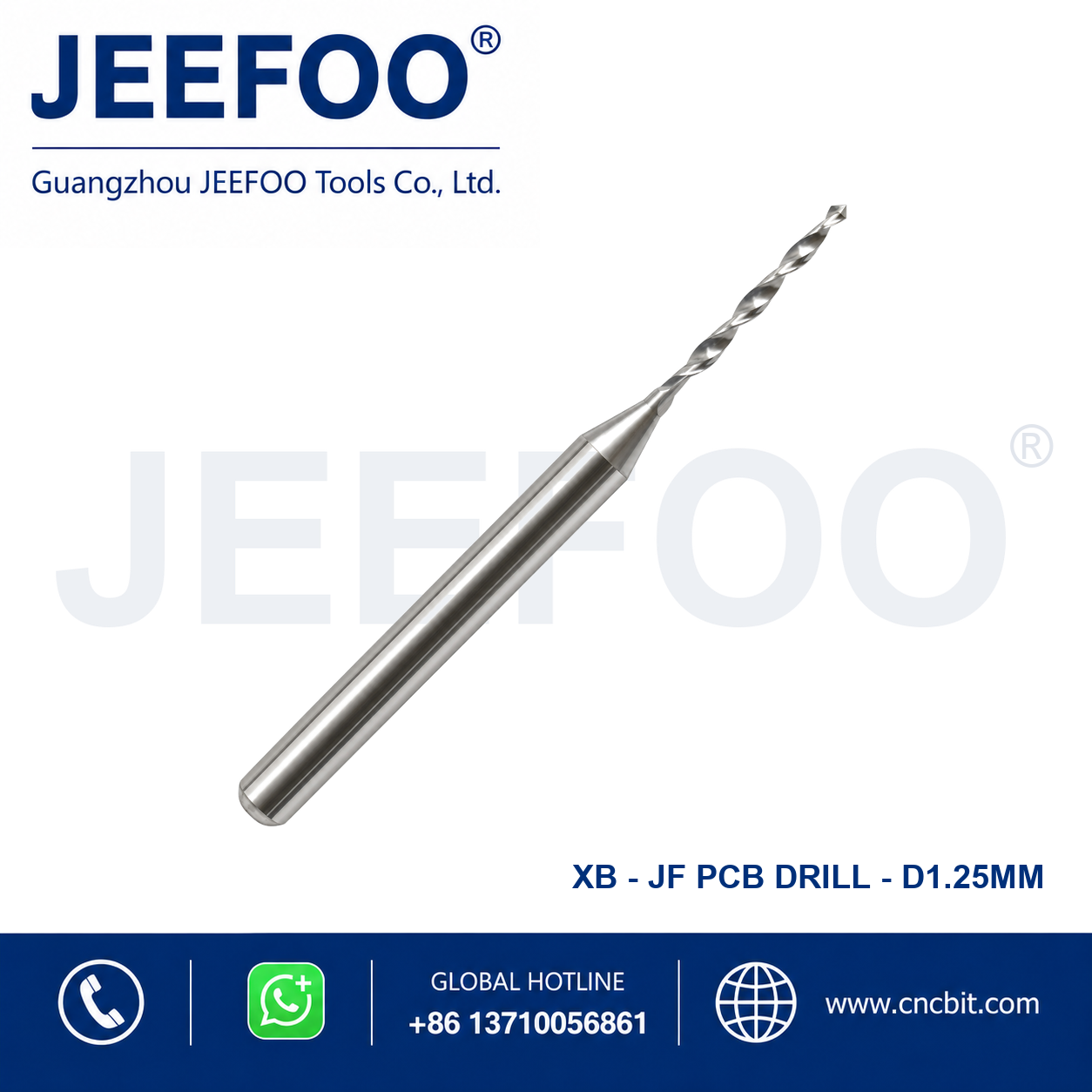 1.25x12x38.1L JF Solid Carbide PCB Drill Bit