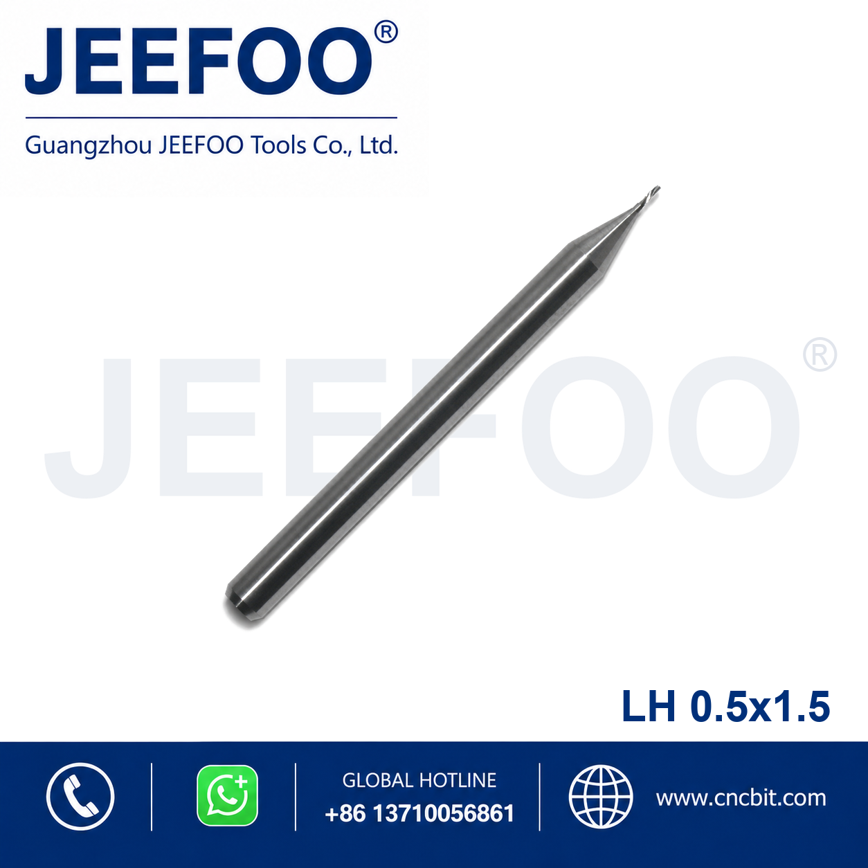 0.5x1.5 Left-Hand Small Diameter End Mill for precision CNC milling