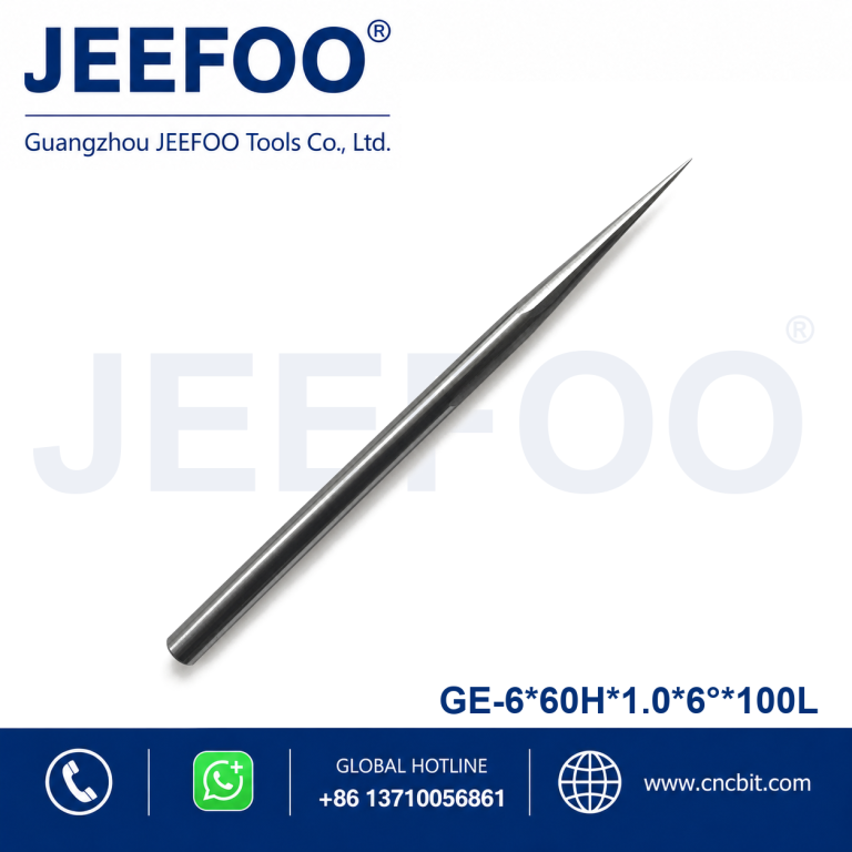 6x60Hx1.0x6x100L Tungsten Carbide Two Flute Taper Flat End Mill product image