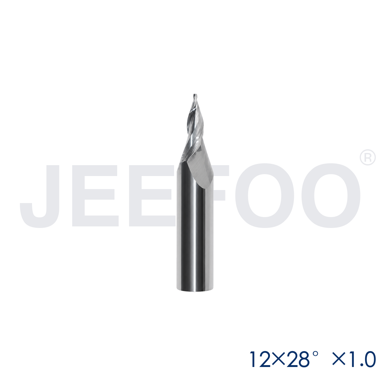 12x28Dx1.0 CNC Mini Word Acrylic Engraving End Mill cutting detail