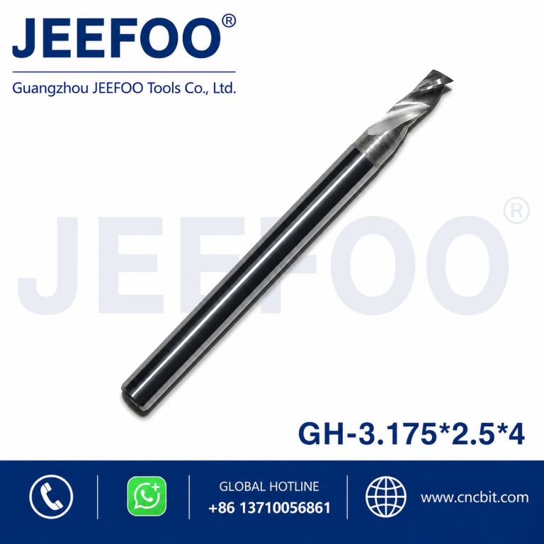 3.175x2.5x4 One Flute Spiral Bits for Acrylics, CNC Milling Cutters, Acrylic Tools product image