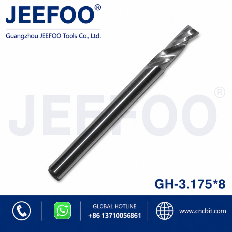 3.175x8 one flute bits cutting cnc router bits,cnc cutter /cnc tools,for Acrylic,PVC,end mill product image