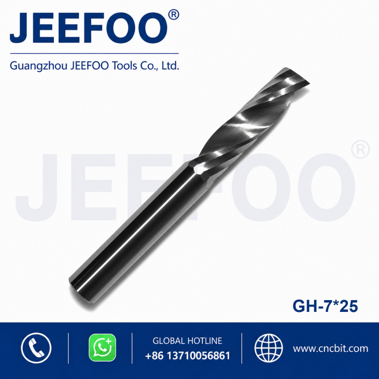 7x25 Wear-resistant Carbide Single Spiral Flute Router Bit for CNC Engraving product image