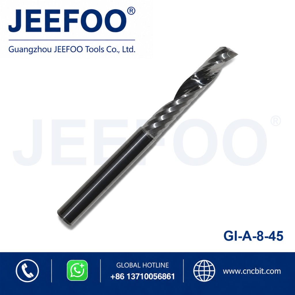 8x45 single flute spiral bit