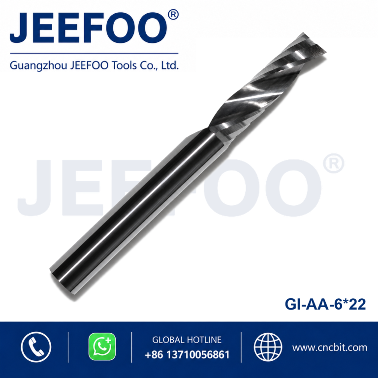6x22 Balanced Toughness AA One Spiral Flute Bit Acrylic Plastic Milling Cutter product image