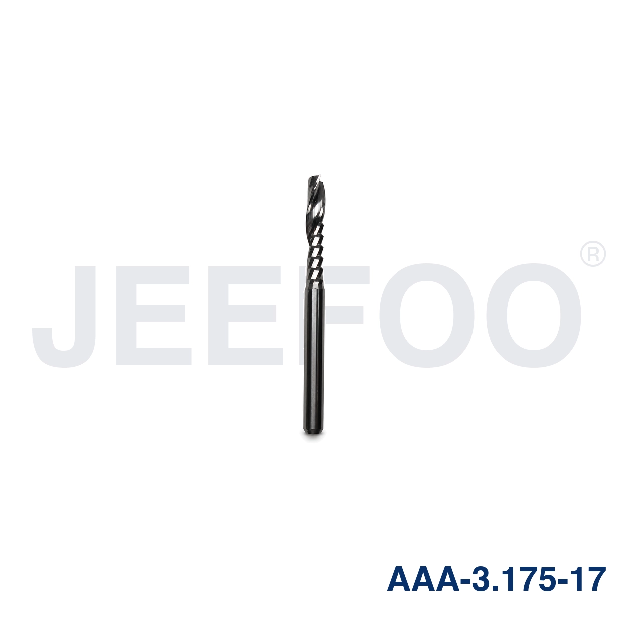 3.175x17 AAA single spiral flute CNC router bit detail A