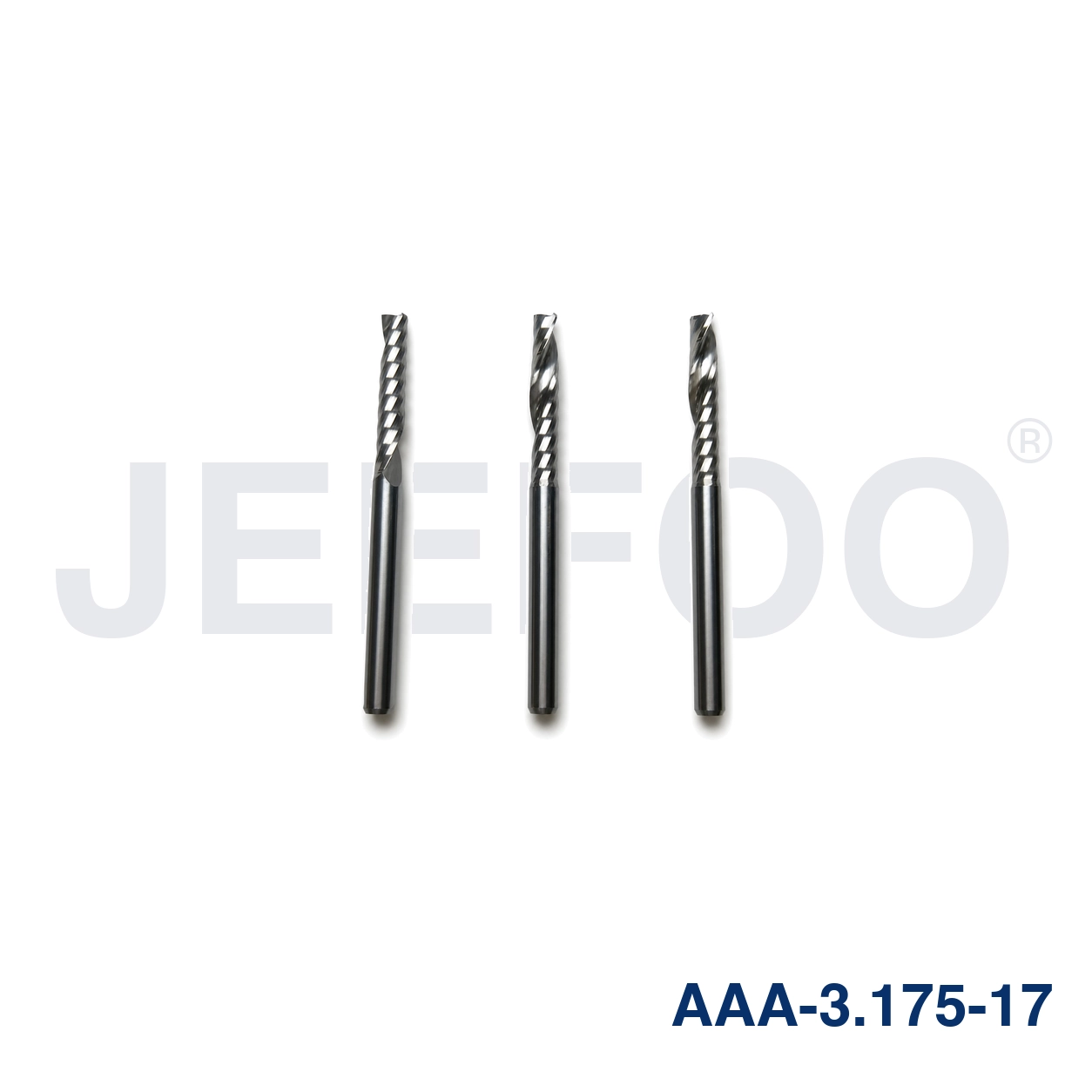 3.175x17 AAA single spiral flute CNC router bit detail B