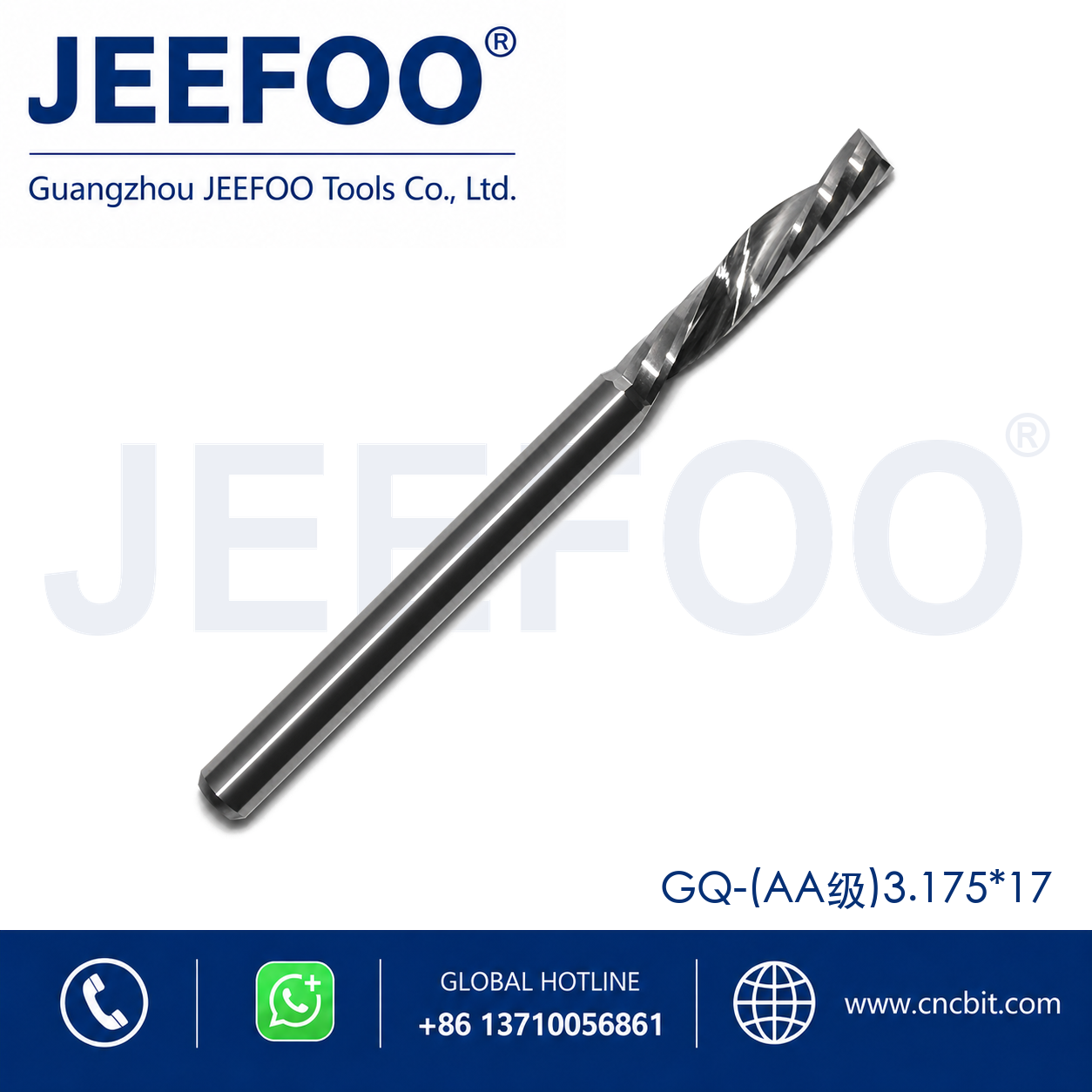3.175x17 One Spiral Left-Helical Cutter