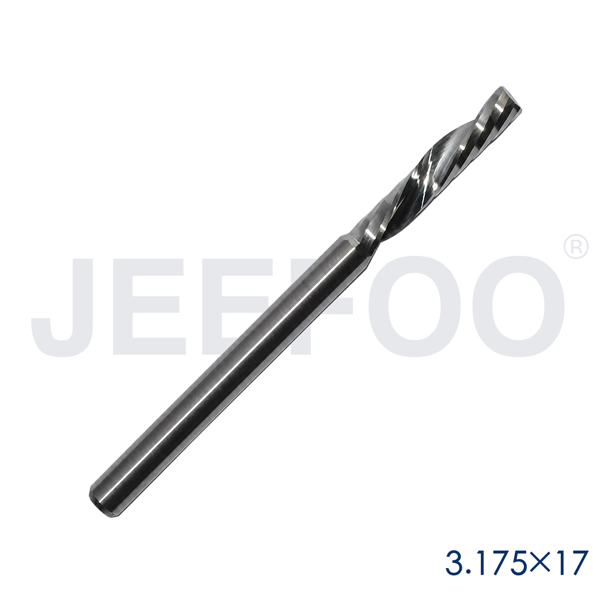 3.175x17 solid carbide left spiral cutter detail