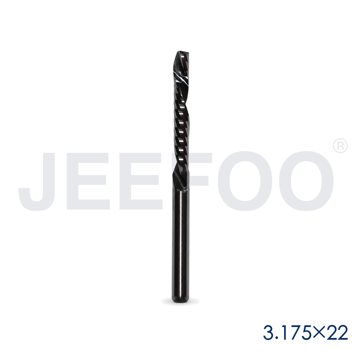 3.175x22 solid carbide left spiral cutter detail