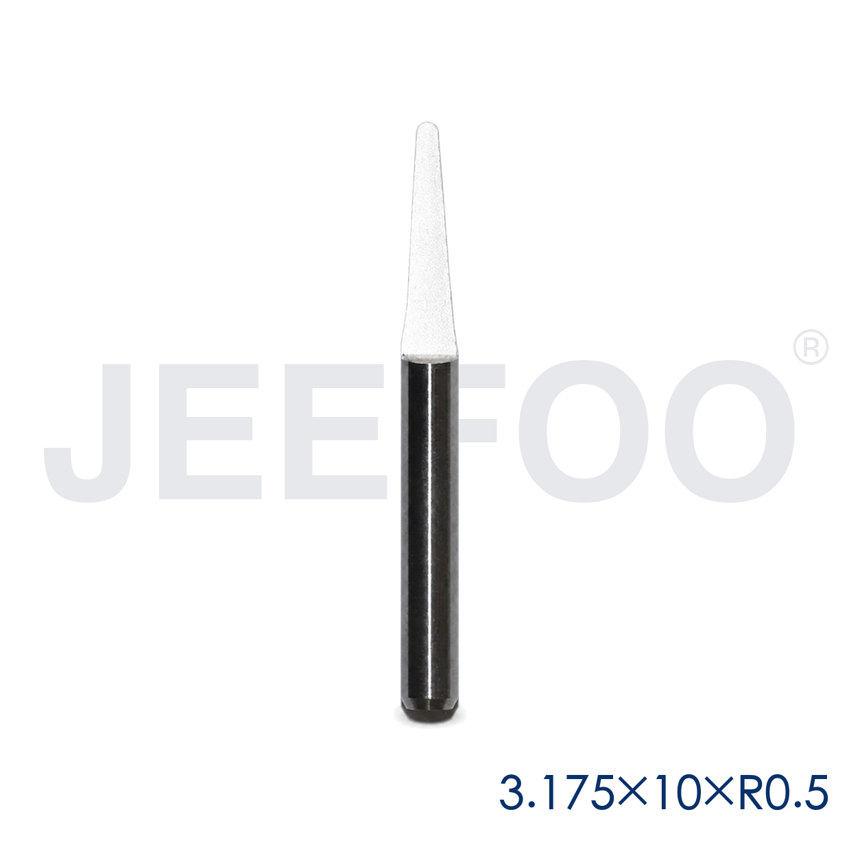 3.175x10xR0.5 radiused bottom engraving bit detail A