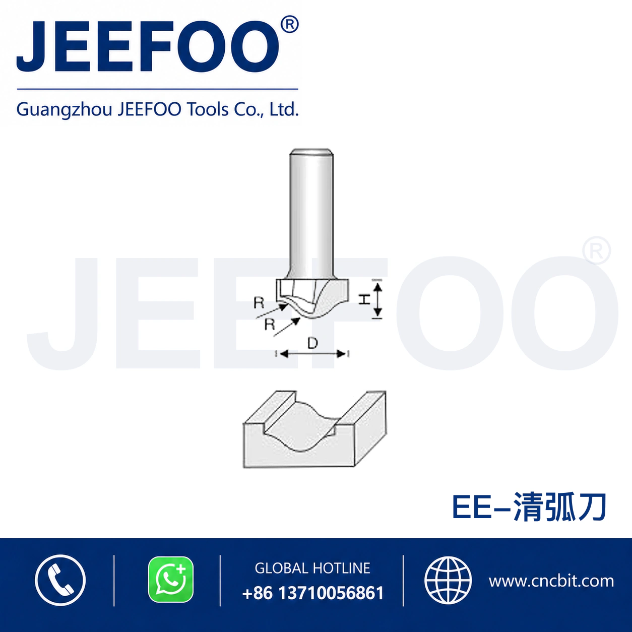 EE Round Bottom Profile Cutter schematic product image
