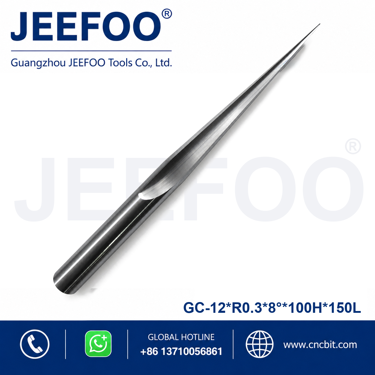 12x100HxR0.3x8x150L taper ball end mill product image