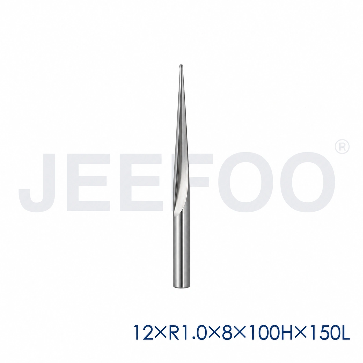 12x100HxR1.0x8x150L taper ball end mill dimensions A