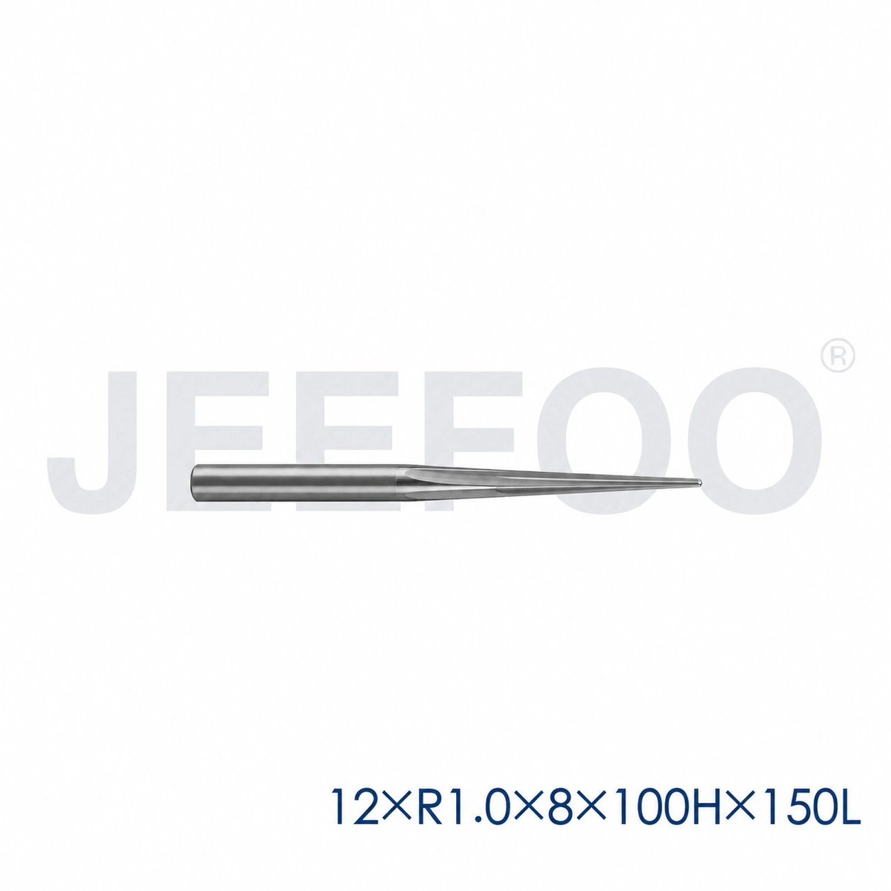12x100HxR1.0x8x150L taper ball end mill dimensions B
