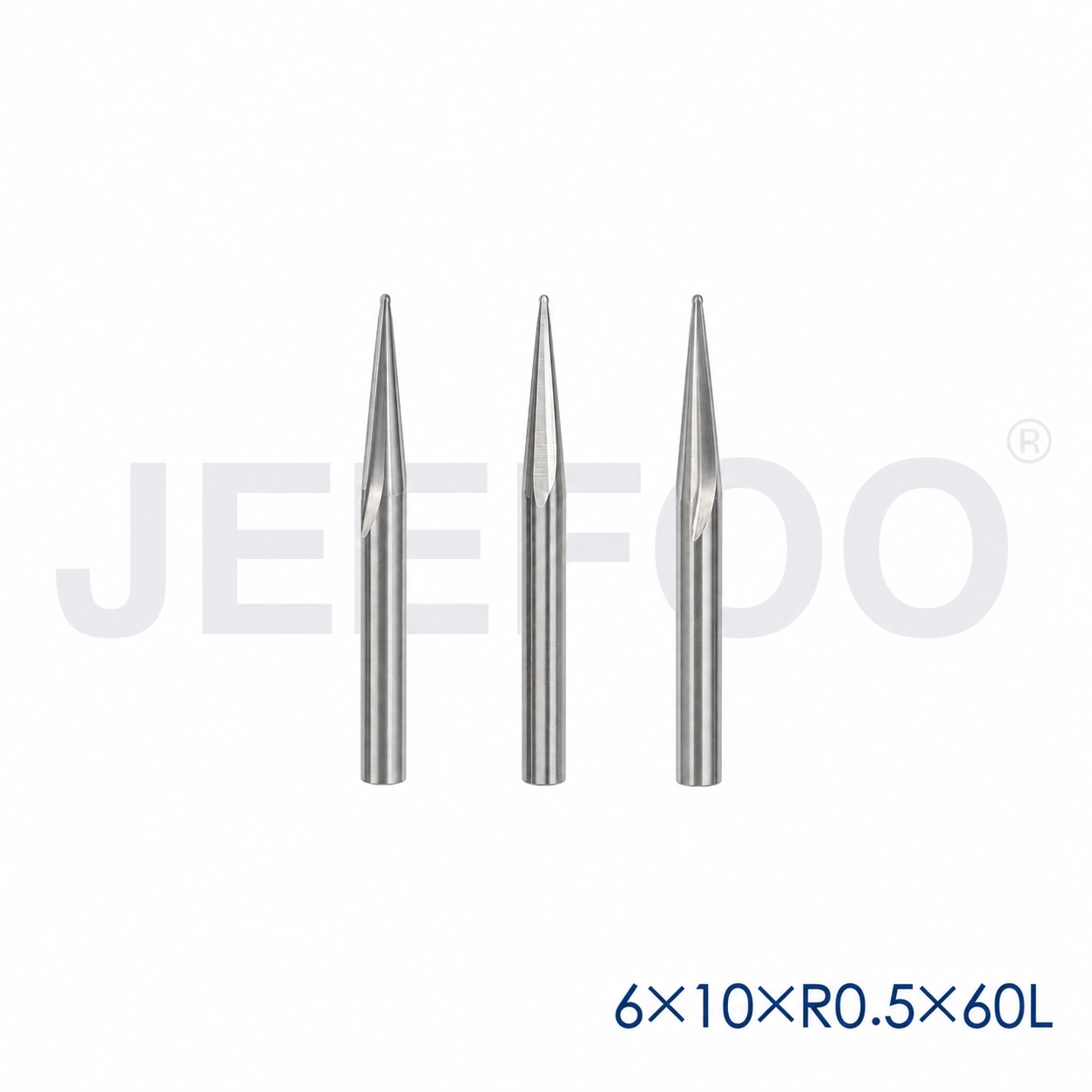 6x10xR0.5x60L taper ball end mill dimensions A