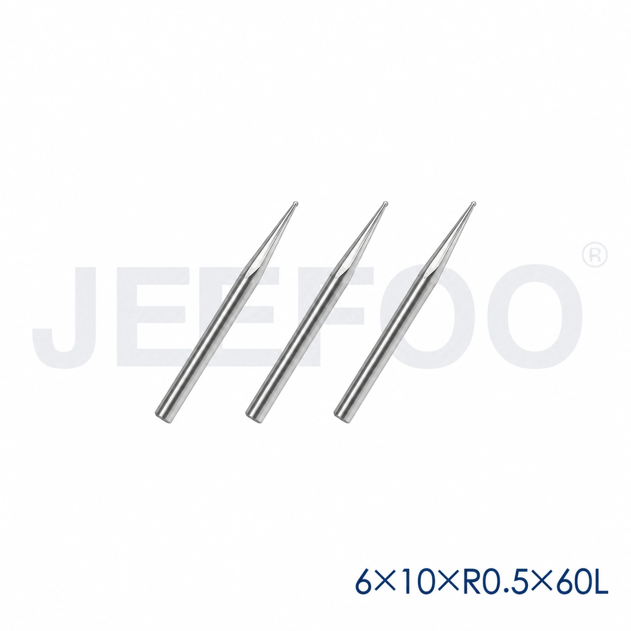 6x10xR0.5x60L taper ball end mill dimensions B