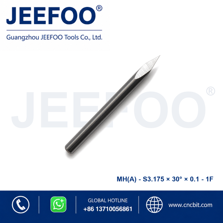 Ax3.175x30Dx0.1 Three Face Engraving Bit for CNC Metal Machining product image