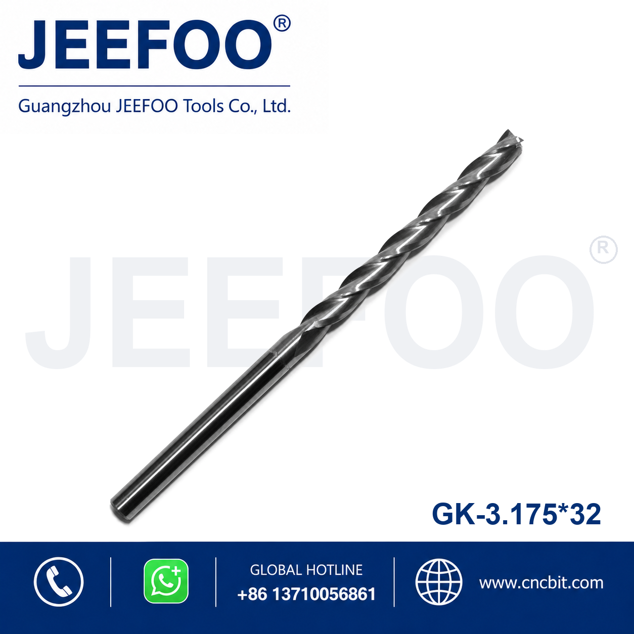 3.175x32 Three Flute End Mill CNC router bit