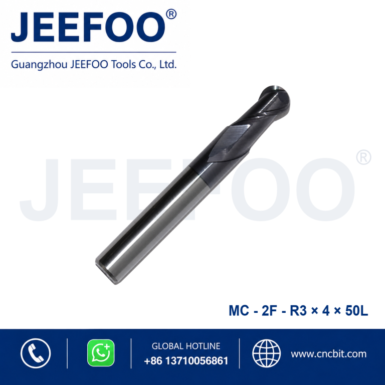 2FxR3x4x50L Solid Carbide Ball Nose End Mill for CNC Metal Machining