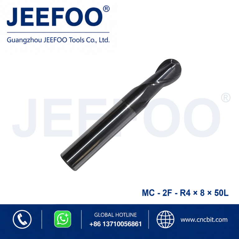 2FxR4x8x50L Solid Carbide Ball Nose End Mill for CNC Metal Machining