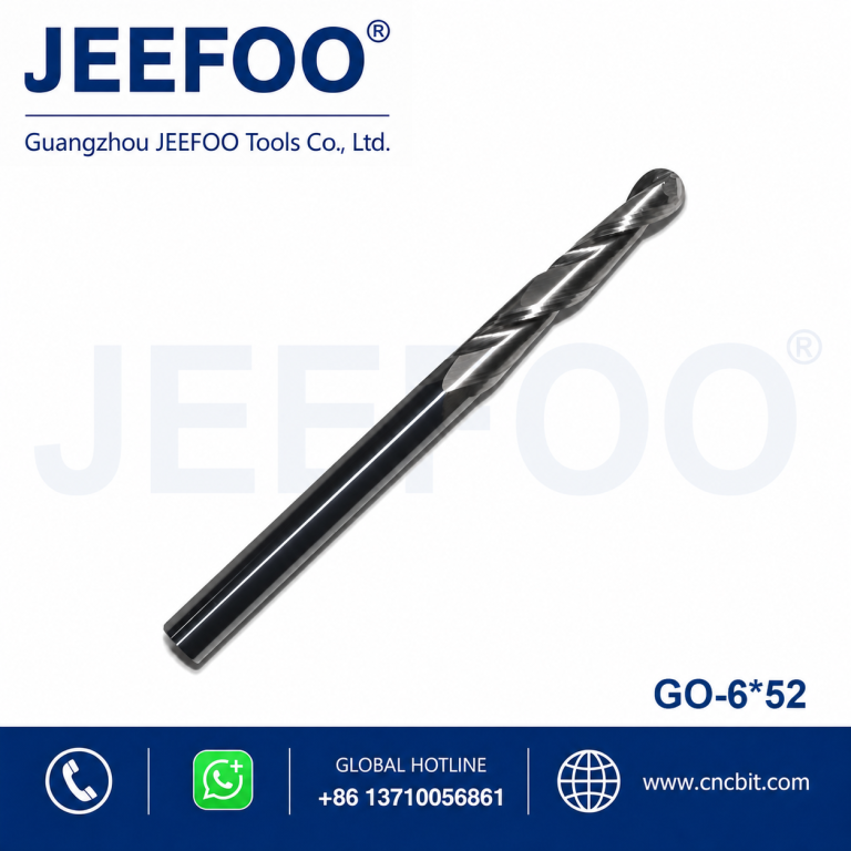 6x52 Solid Carbide Round Nose Router Bit for Detailed Engraving