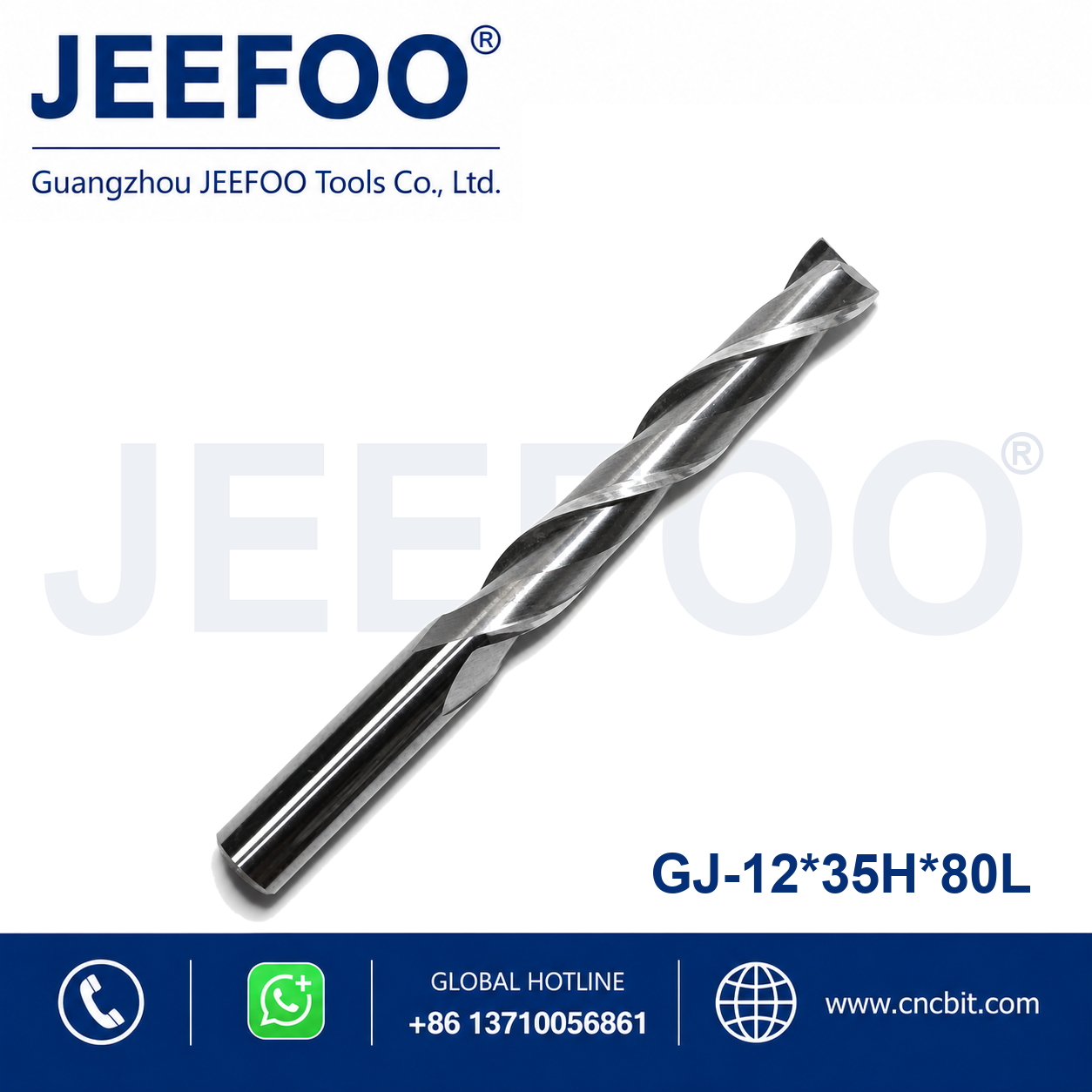 12x35Hx80L Two Spiral Flute Bits CNC router cutter