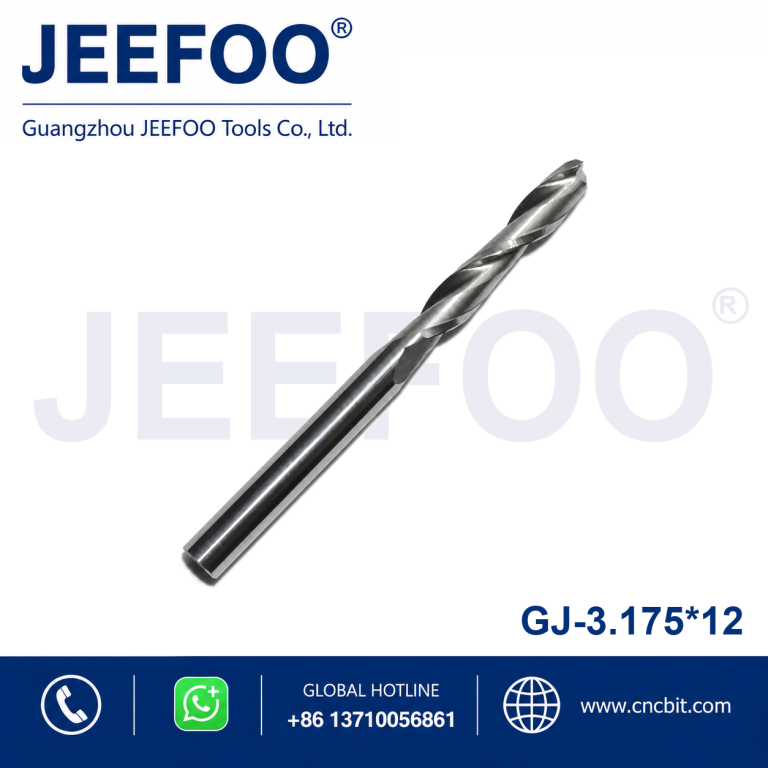 3.175x12 Two Spiral Flute Bits - Two flute cutting tools ,CNC router cutting bits special double flute cutting tools product image