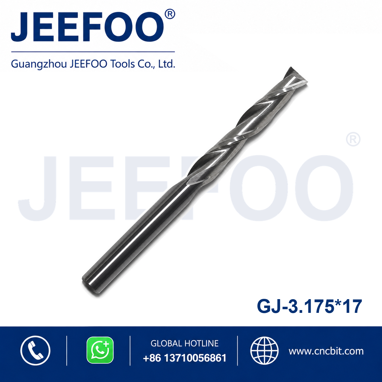 3.175x17 Two Spiral Flute Bits CNC router cutter