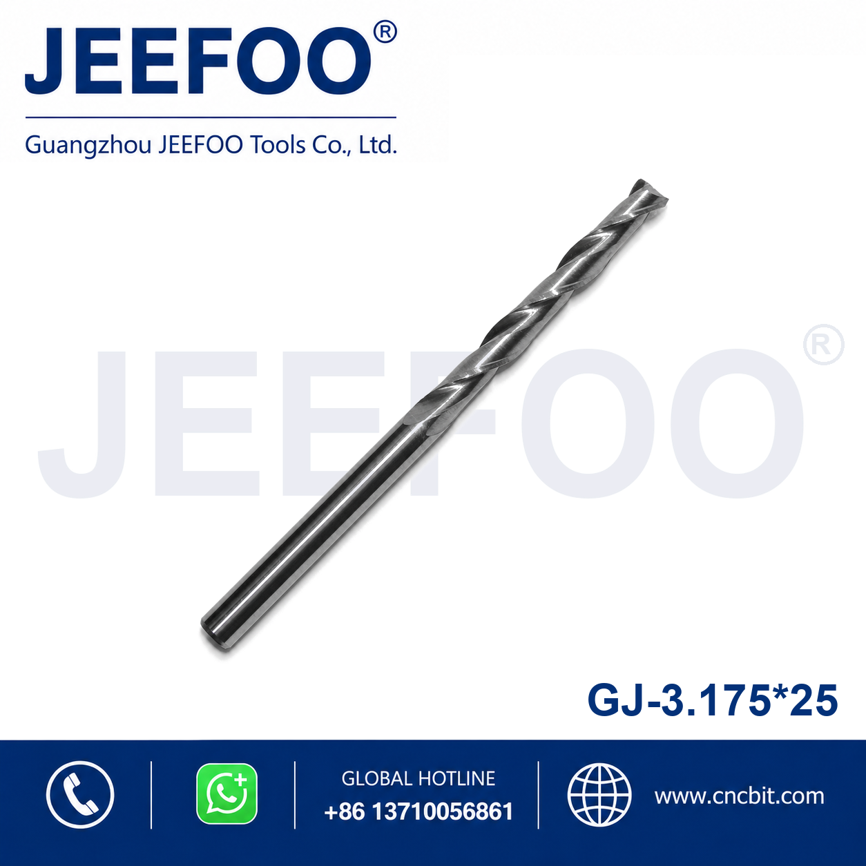 3.175x25 Two Spiral Flute Bits CNC router cutter
