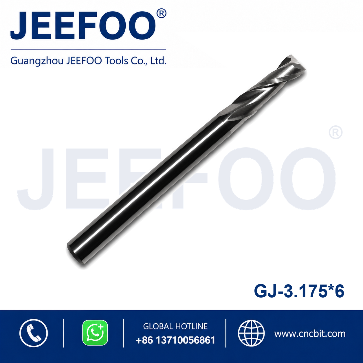 3.175x6 Two Spiral Flute Bits CNC router cutter