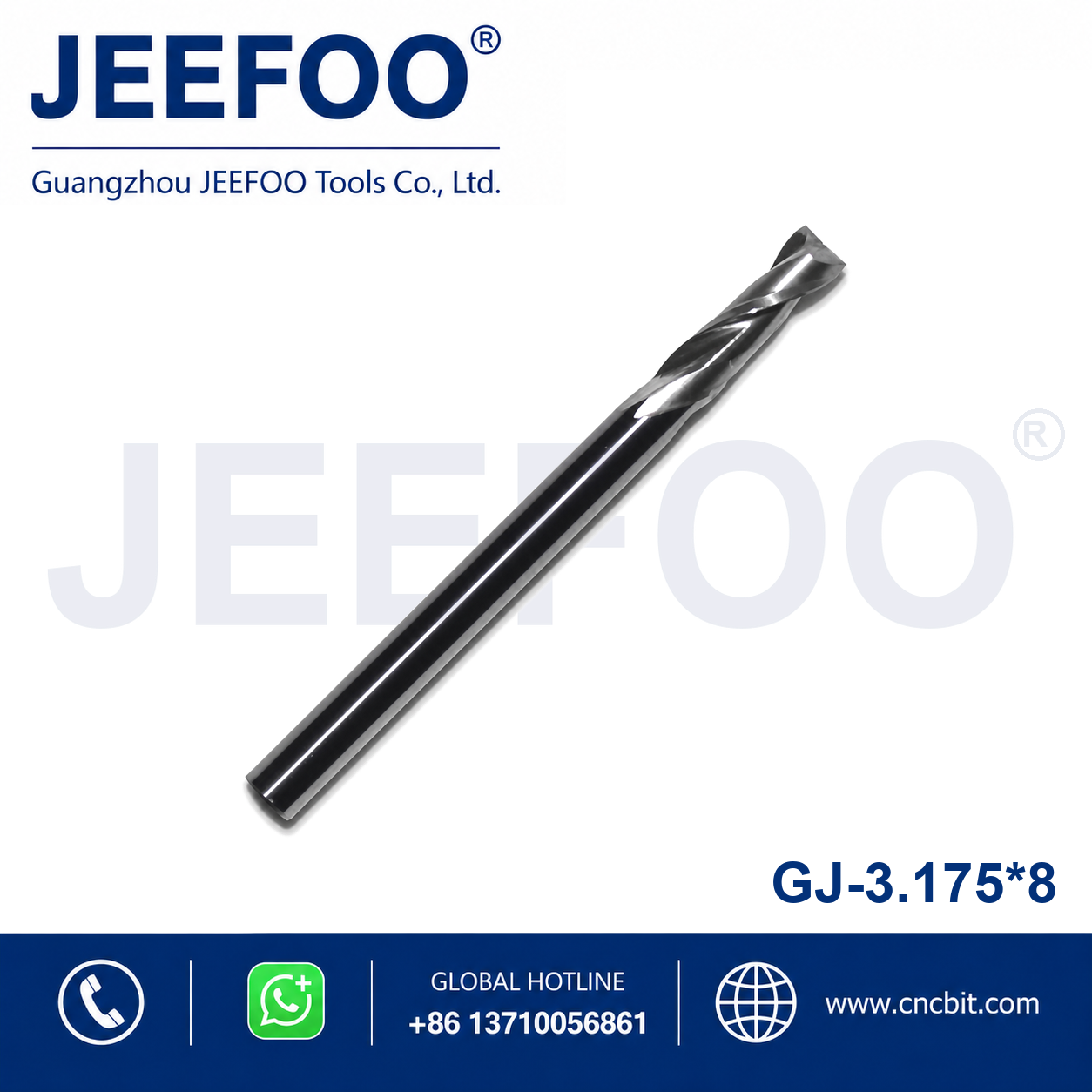 3.175x8 Two Spiral Flute Bits CNC router cutter