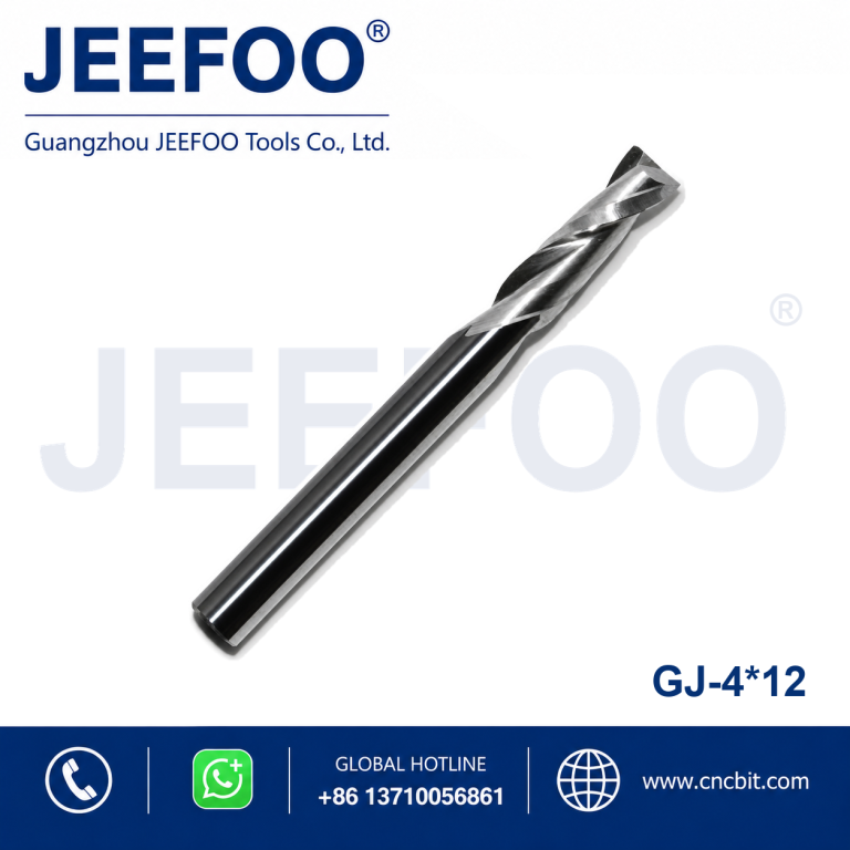 4x12 Two Spiral Flute Bits - Two Flute Carbide Spiral End Mills CNC Bits CEL 62mm / CNC Router Bits Cutting Tools for CNC Machine Engraving product image