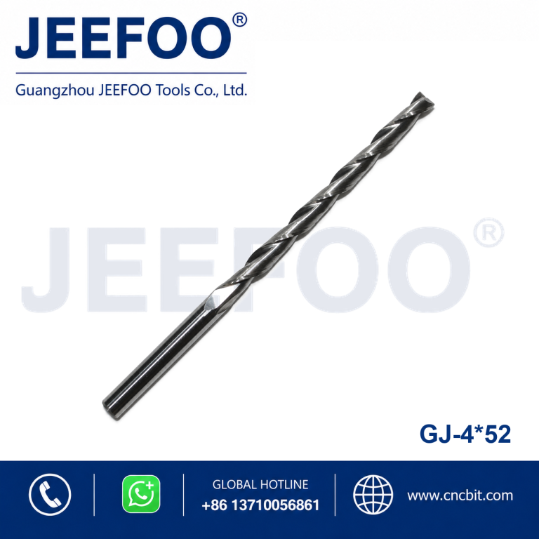 4x52 Two Spiral Flute Bits - Two Flutes Spiral Carbide Tools, Carving Tool Bits, End Mill Cutters for CNC Router Machine product image